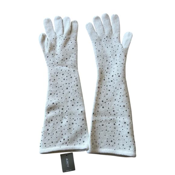 J. Crew Long Crystal Gloves in Supersoft Yarn NEW - Picture 2 of 5